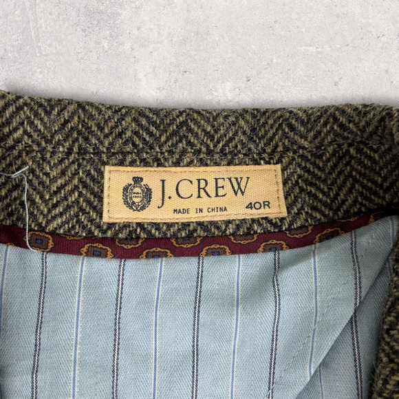J. Crew NWT Men’s Yorkshire Tweed Brown Herringbone Wool Clayton Sportcoat 40R - Picture 9 of 12